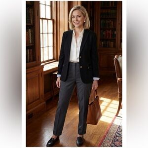 J Crew $198 Womens Two Button Blazer Black Size 10 BP095